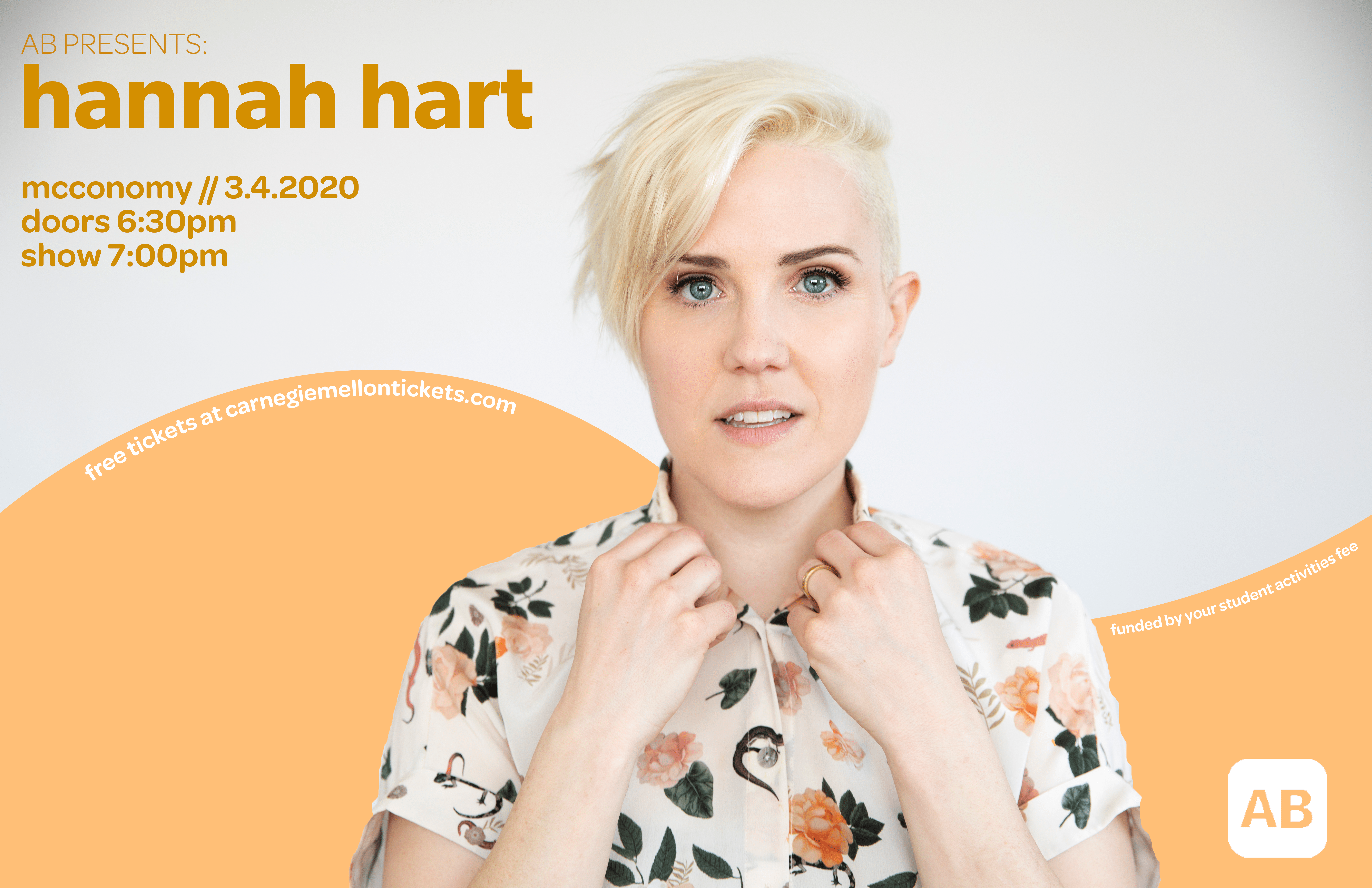 Poster for Hannah Hart's lecture