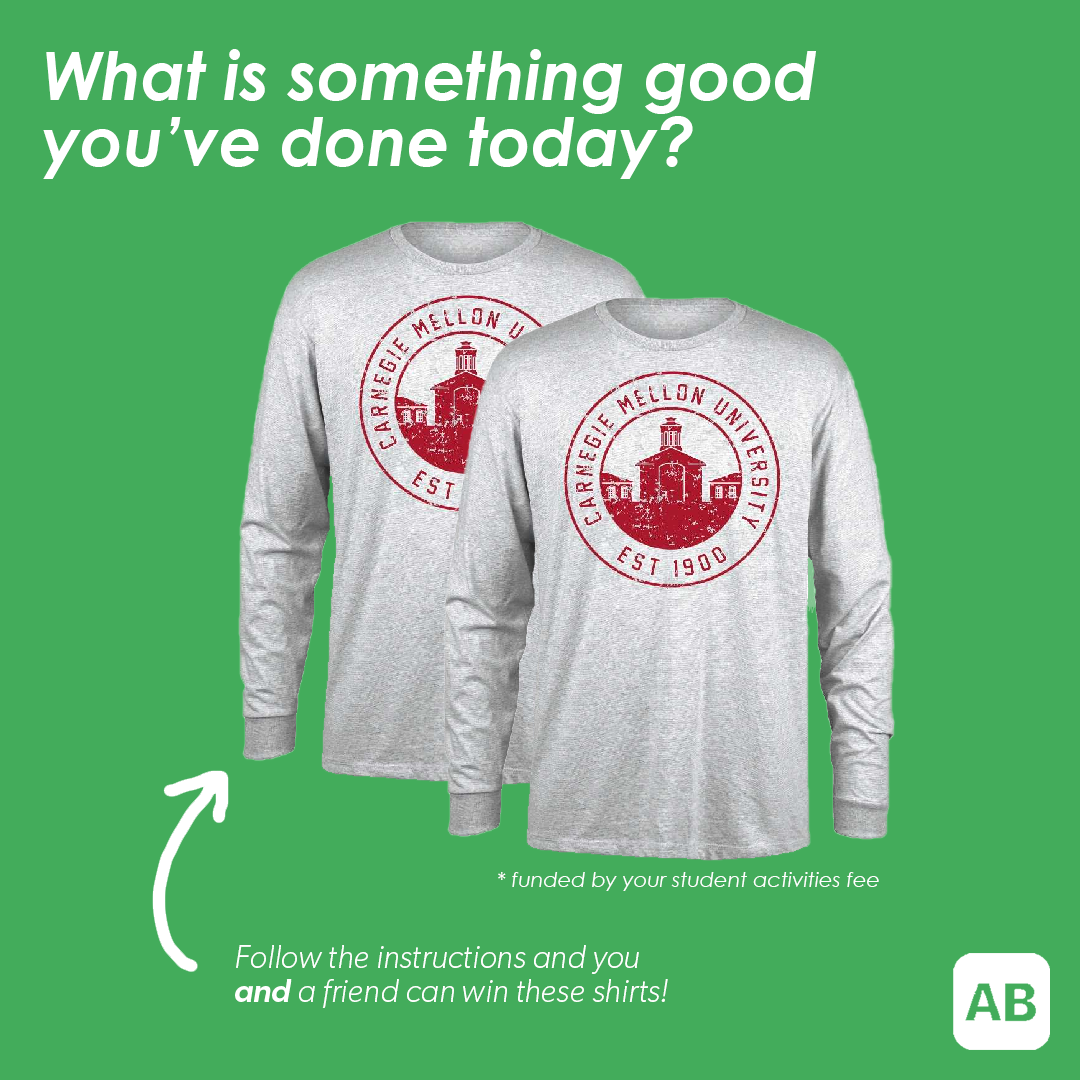 Poster made for AB giveaways in which a pair of CMU longsleeves were given off
